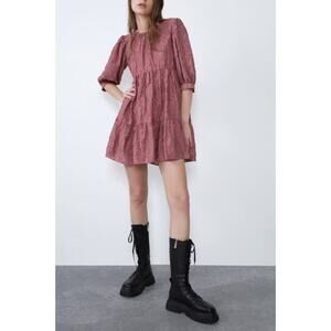 Zara Voluminous Textured Weave Dress.